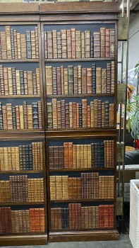 Faux Bookcase Panel, Painted Faux Bookcase Panel,, Warehouse, Brown, Multi-colored, Bookcase, Bookcases, Normal Wear And Tear, 92" H, 29" W, UNIVERSAL, Wood